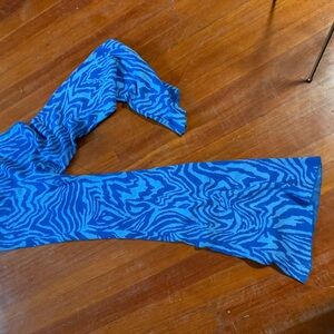 MOTHER Vibrant Blue Knit Pants